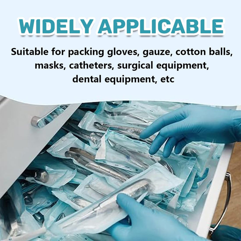 Pack of 150 Sterilisation Bags, Self-Sealing Sterilisation Bags, Sterilisation Bags, Dental Self-Sealing Sterilisation Bags