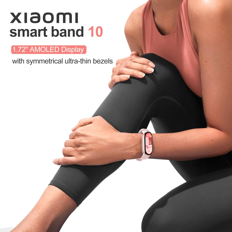 XIAOMI Mi Smart Band 10 (2025) - 1.72" AMOLED Display | 21 Days Battery Life | Touchscreen, Multi-Sport Tracker, Activity Tracker, Heart Rate Monitor | BT5.4 - Mystic Rose