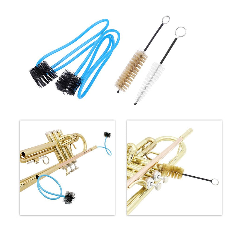 ZJchao Brass Instrument Cleaning Set Kit Tool for Trumpet Trombone Tuba Horn Players