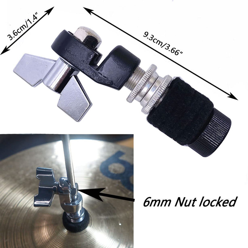 Cymbal Quick Release Nut & Hi Hat Clutch for Cymbal Jazz Drum Parts Accessories 4 Packs (Black) Black