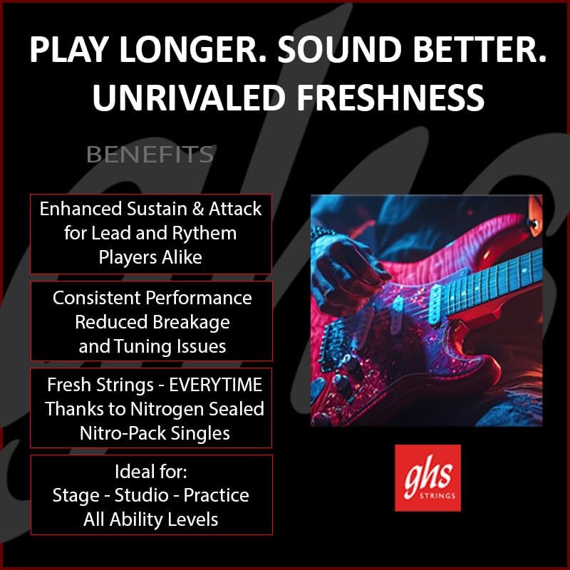 [AUSTRALIA] - GHS Strings, GB9 1/2 Boomers, Nickel Plated Steel Electric Guitar Strings, Legendary Strength, Consistent Intonation, Long Lasting Brightness, Tone & Sustain. 6-String Guitar 9.5-44 XLT+ Gauge 3 Pack Extra Light+ (9.5-44) Pack of 3 