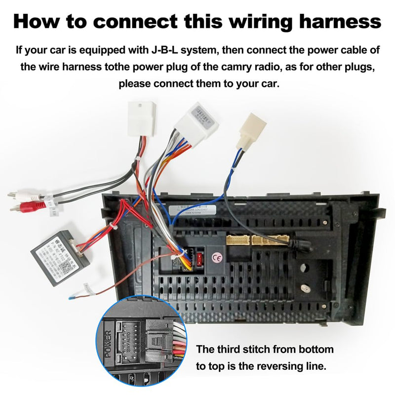 Car Head Unit Wire Hareness for Toyọta Caṃry Corọlla RAV4̣ 4Ruṇner Tacọma, Fit Toyọta Car Stereo Radio Power Cable USB CANBUS Decoder Adapter Support J-B-L Amplifier SWC