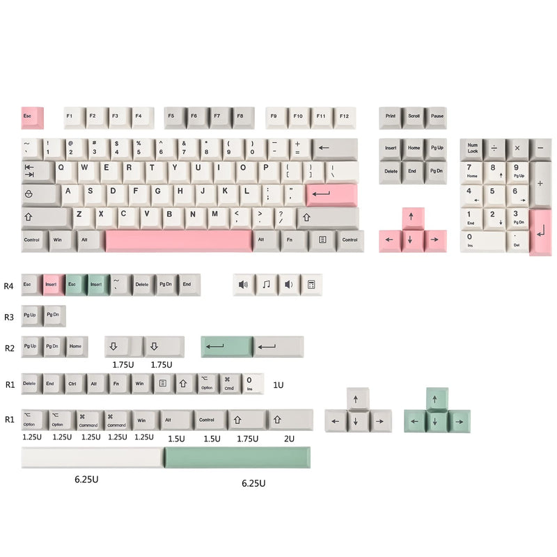 Guffercty kred Cherry Profile Keycaps 60 Percent Retro PBT 158-key Cap Cover Set Dye Sublimation for Cherry Mx Switch Mechanical Keyboard (CHERRY/9009) 9009-Cherry