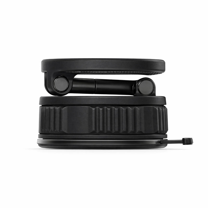 Vacuum Lock Magnetic Car Phone Holder, 5lbf Strong Suction, 360° Adjustable Triple-Axis Phone Stand, Reusable Washable PU Gel Base for iPhone 12-16 Series, Android Smartphones, Black