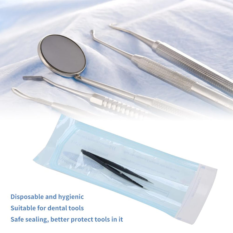 Sterilisation Bag, Self-Sealing Sterilisation Bag, 150 Pieces Disposable Sterilisation Bags, Sterilisation Bags, Self-Adhesive, Sterilisation Bag for Autoclave, Sterilisation Bag 90X260mm*150pcs