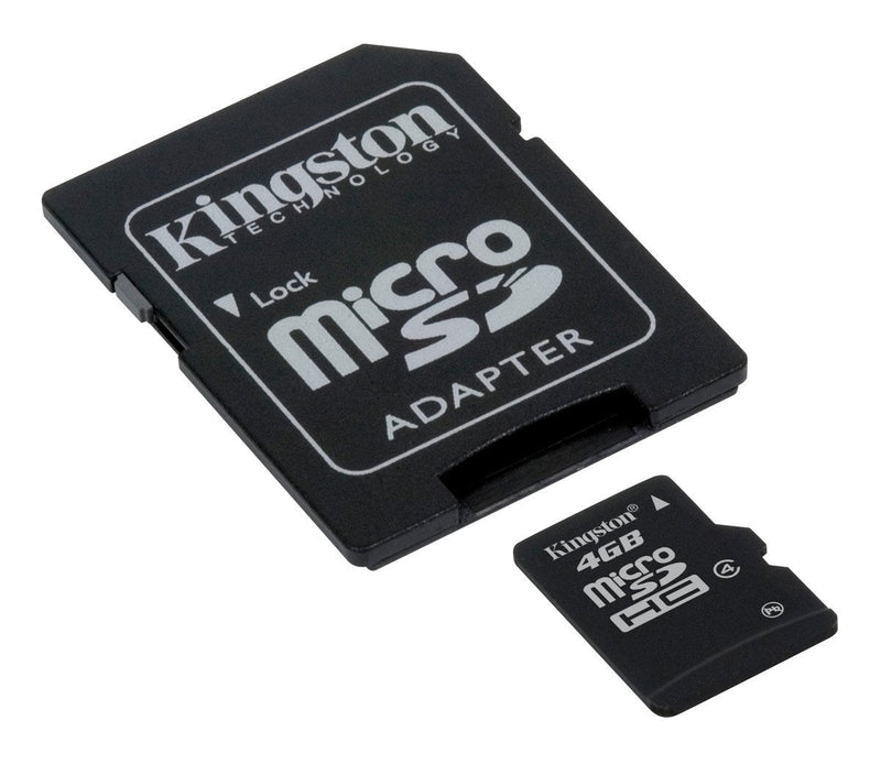 Kingston 4 GB microSDHC Class 4 Flash Memory Card SDC4/4GB Standard Packaging