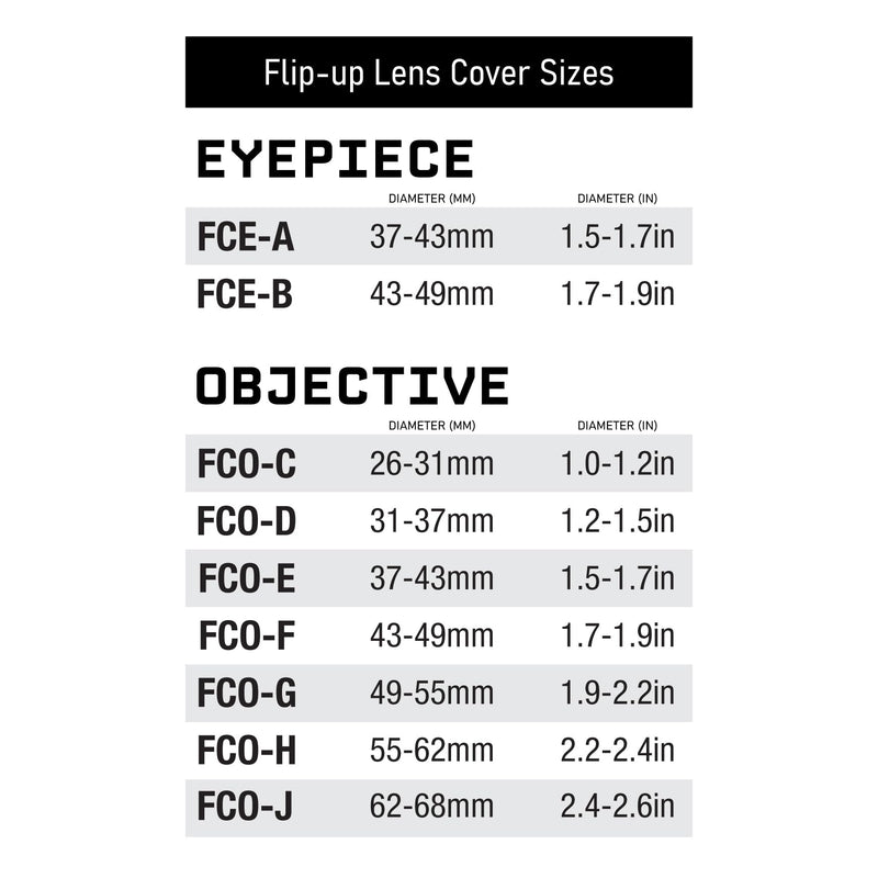 [AUSTRALIA] - Monstrum Rubberized Flip-Up Rifle Scope Lens Covers Objective Lens | 26-30 mm outside diameter 