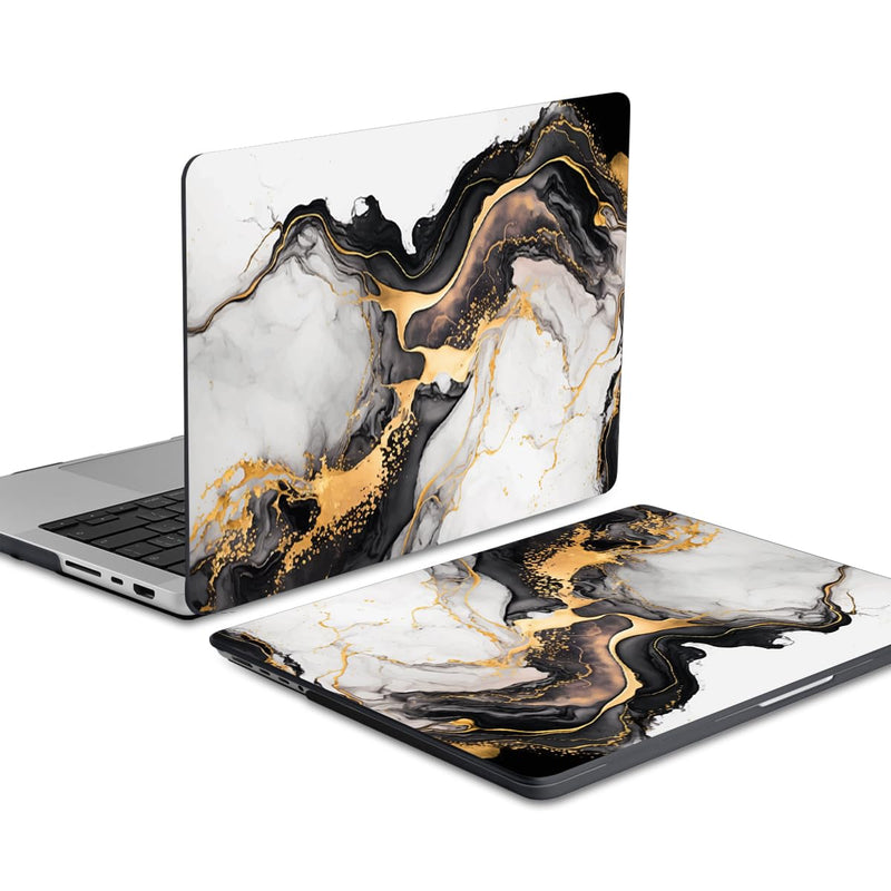 DONGKE Compatible with M3 MacBook Pro 14 inch Case 2024 2023 2021 A2918 A2992 M2 A2779 M1 A2442 Pro/Max, Plastic Hard Shell Cover for Mac Pro 14" with Retina XDR Display & Touch ID, Abstract Marble Abstract Marble D159