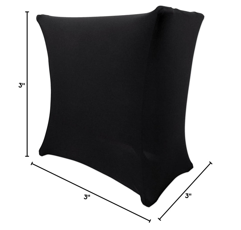 Rockville RSC5B Universal Black DJ Scrim Cloth Cover for X Stand, 360-Degree Coverage, Wrinkle-Resistant, Machine Washable, Perfect for Mobile DJs and Event Performers