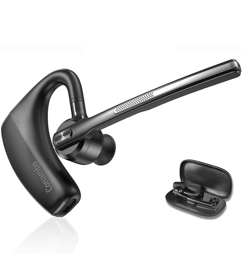 Conambo K10C&K21 Bluetooth Headset, Wireless Bluetooth Earpiece with CVC8.0 Dual Mic Noise Canceling 16 Hrs Talking Time for Truck Driver iPhone Android Cell Phones