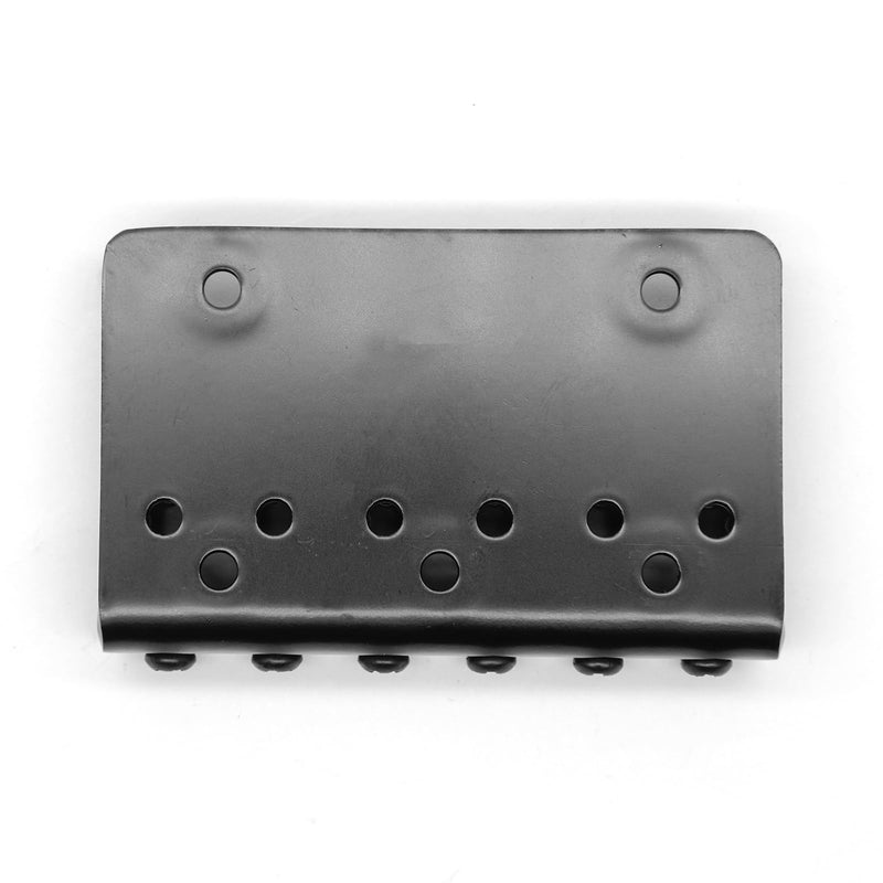 65MM Metal Fixed Hardtail Saddle Bridge Top Load Guitar Tailpiece For 6 string electric guitar or strat guitar (Black) Black