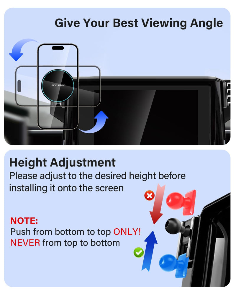 SKYLOTEC Magnetic Charger Phone Mount for BMW 5 Series 2024-2026 | for 15W Magsafe Car Mount Charger i5 530i 540i xDrive eDrive40 M60 Accessories, Screen Cradles Magnets for iPhone Samsung