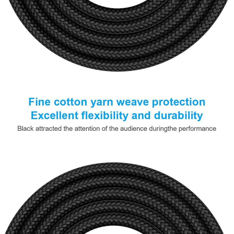 New bee Guitar Cable 20 ft Electric Instrument Cable Bass AMP Cord 1/4 Straight to Straight for Electric Guitar, Bass Guitar, Electric Mandolin, Pro Audio (Straight Angle) 20FT