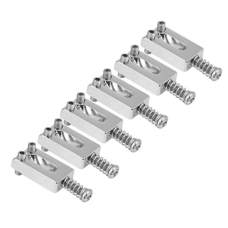 [AUSTRALIA] - 6 Pcs Electric Guitar Tremolo Saddles Bridge for Electric Guitar Replacement with Wrench Silver 