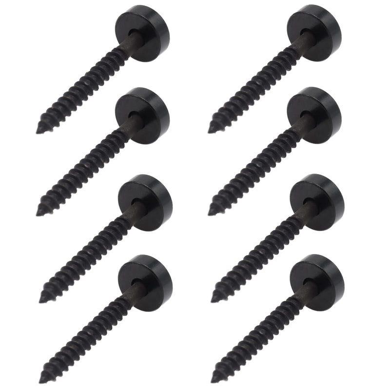 Black Guitar Neck Joint Bushings and Bolts, 8pcs Metal Guitar Neck Ferrules with Screws, Guitar Neck Replacement Parts Compatible with Electric Guitar or Bass black