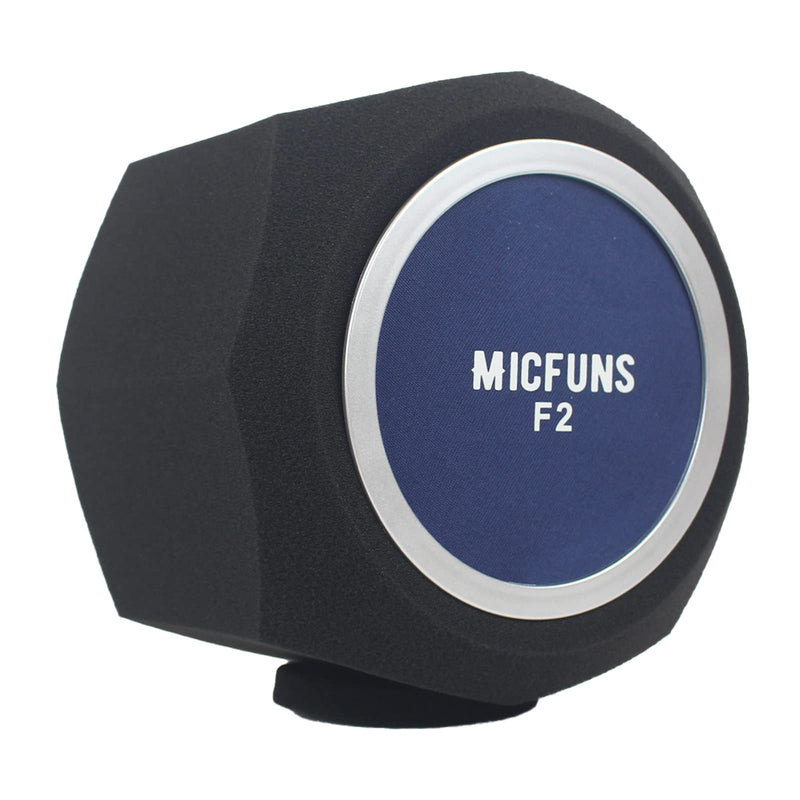 [AUSTRALIA] - Studio Microphone windscreen F3 Microphone Wind Shield Pop Filter for 1.77 inch-2.36 inch Vocal Isolation Booth Portable Studio Equipment, soundproof Cover（Blue） blue 