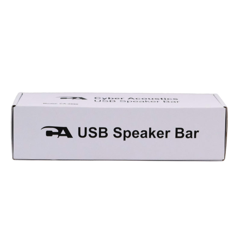 Cyber Acoustics USB Speaker Bar (CA-2890) – Stereo USB Powered Speaker, Easily Clamps to Monitor, Convenient Controls