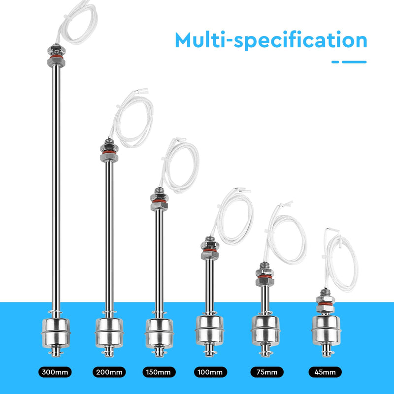 [AUSTRALIA] - EXLECO Stainless Steel Float Switch 45 mm Vertical Water Level Sensor M10 Water Level Regulator Level Sensor Liquid Level Sensor for Water Pump Pool Pond Aquarium 