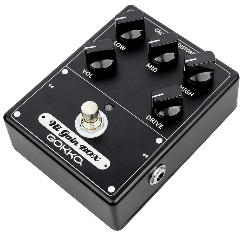 Hi-Gain Box Distortion Pedal - California Mesa Boogie Amp Simulation | 5 Control Knobs for Custom Tone Shaping | All-Analog Overdrive | 9V DC Power Supply
