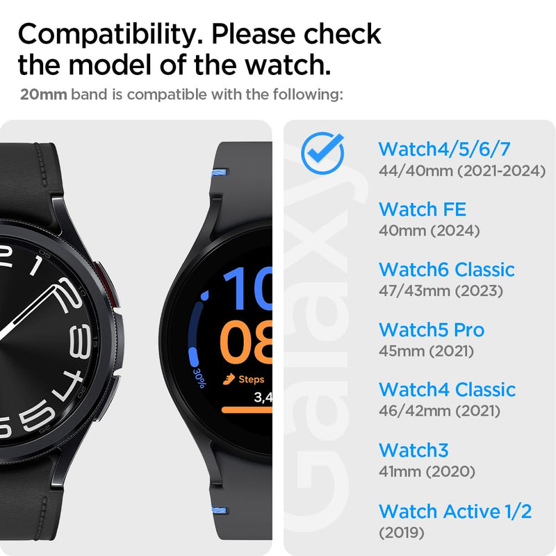 Spigen Tough Armor Designed for Galaxy S23 Ultra Case (2023) and Rugged Band Designed for Samsung Galaxy Watch 7 44/40mm, Galaxy Watch 6/5/4 44/40mm, Galaxy Watch 5 Pro 45mm