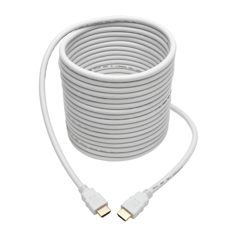 Tripp Lite High Speed HDMI 4K Cable, Ultra HD Digital Video Audio 4K @ 30Hz M/M, 25', White (P568-025-WH) 25 ft.