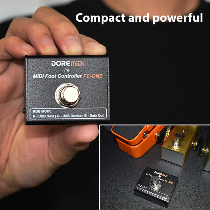[AUSTRALIA] - HXBER MIDI Foot Controller Electric Guitar MIDI Effects Pedal Plug and Play MIDI Output Ports DIY CC/PC/Note Messages Various Trigger Modes Portable MIDI Device 
