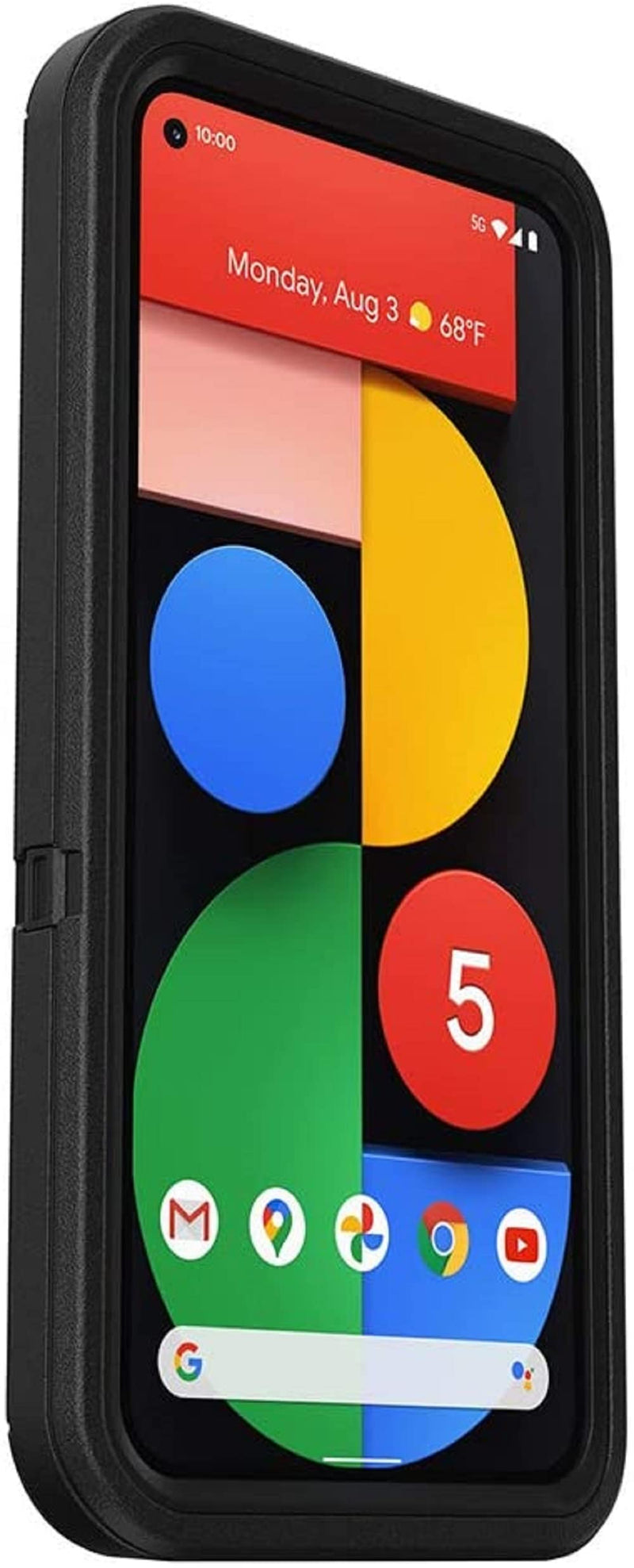 OtterBox Defender Series Case for Google Pixel 5 (Only) - Holster Clip Included - Microbial Defense Protection - Non-Retail Packaging - Black