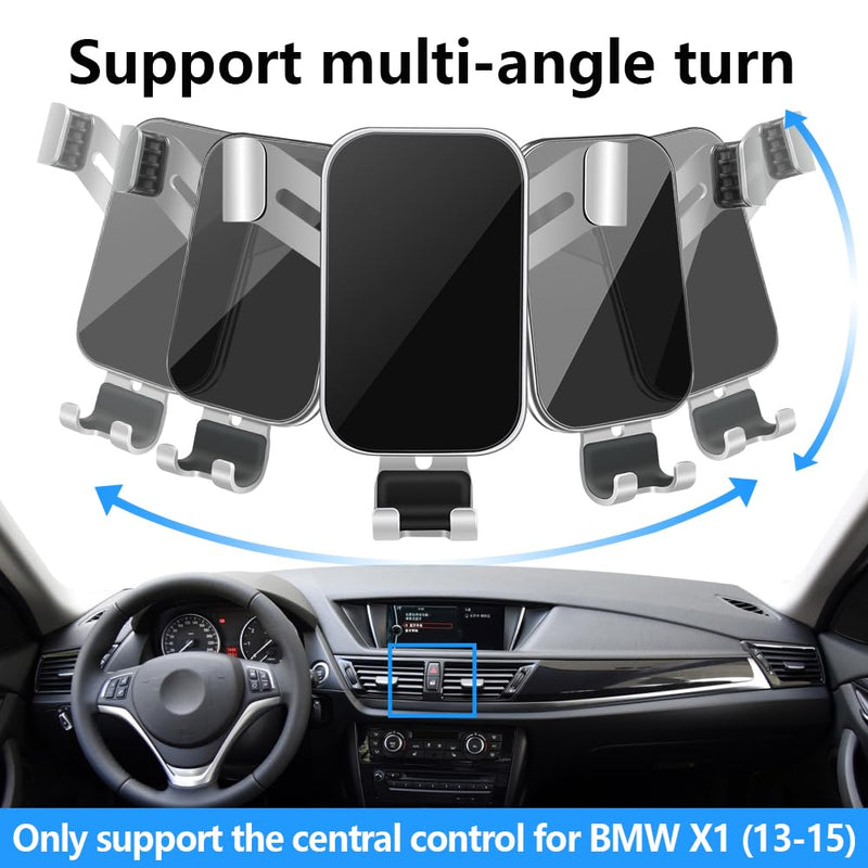 LUNQIN Car Phone Holder for BMW X1 2013 2014 2015 E84 SUV Auto Interior Accessories Best Cell Phones Mount Cellphone Mobile Cradle Charging Navigation Bracket Air Vent Screen Stand Accessory for 2013-2015 BMW X1