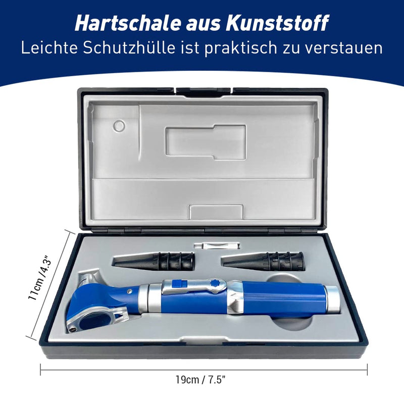 SCIAN Otoscope with Light, Ear Infection Detector and Pocket Ear Scope, Includes Hard Plastic Case, Suitable for Children, Adults, Doctors, Pets, Available in Several Colours (Blue2) Blue 2