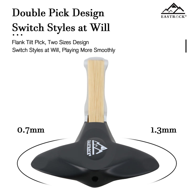 EASTROCK Guitar Bow, 2-in-1 Real Horsehair Guitar Bow for Acoustic, Create Violin & Cello-Like Sounds, Christmas Birthday Gift for Guitar Player and Music Lover, Short Black