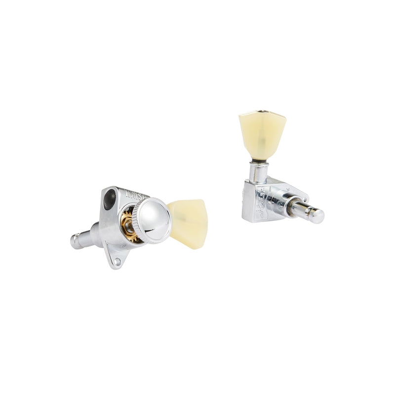 KAISH Chrome 3+3 Locking Tuners 21:1 Locking Tuning Machines Locking Tuning keys with Vintage Keystone Buttons for USA LP/Les Paul/SG/ES/Acoustic Guitars