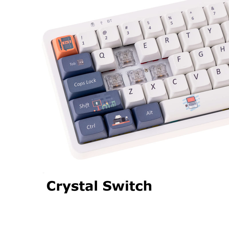GK GAMAKAY Linear Mechanical Keyboard Switch, 35Pcs/Pack Crystal Switch 3 Pin Switches for LK67 CK61 CK68 DIY Mechanical Gaming Keyboards (Crystal Switch)