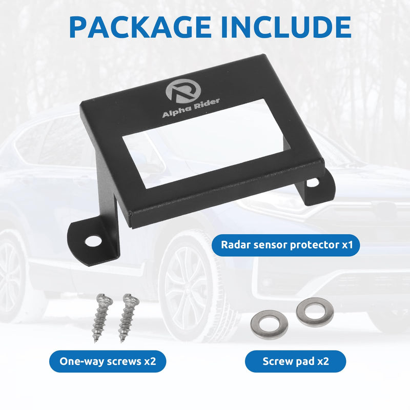 Front Radar Sensor Protector Cover Compaible with Honda CR-V CRV All Models 2017-2022, Vehicle Radar Sensor Protection Cover Accessory for Honda Accessories with Screws, Black