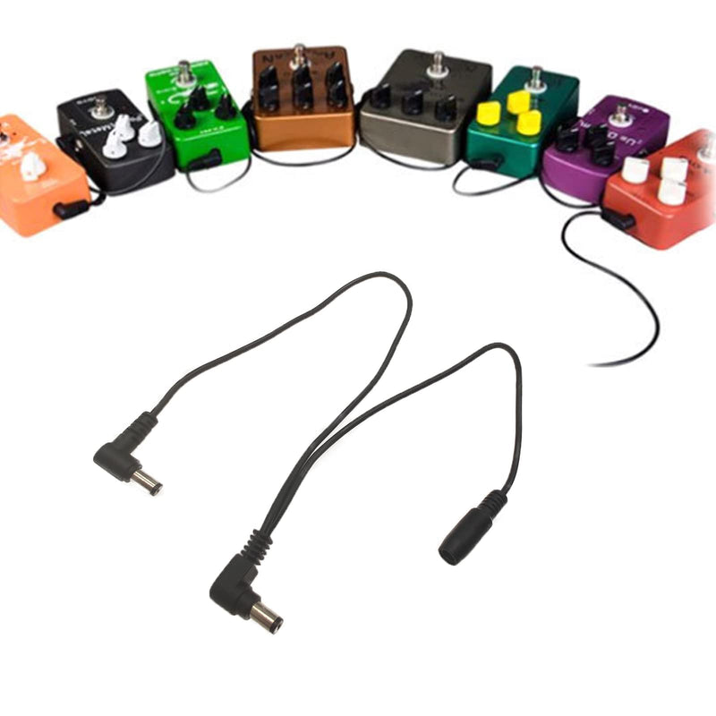 Guitar Pedal Effect Power Cable, Guitar Pedal Board Daisy Chain Power Supply Cables, 1 to 2 Way Guitar Power Supply Cord, Power Cable Chain for DC 9V Guitar Pedal Power Supply Adapter Plug Black 1 to 2