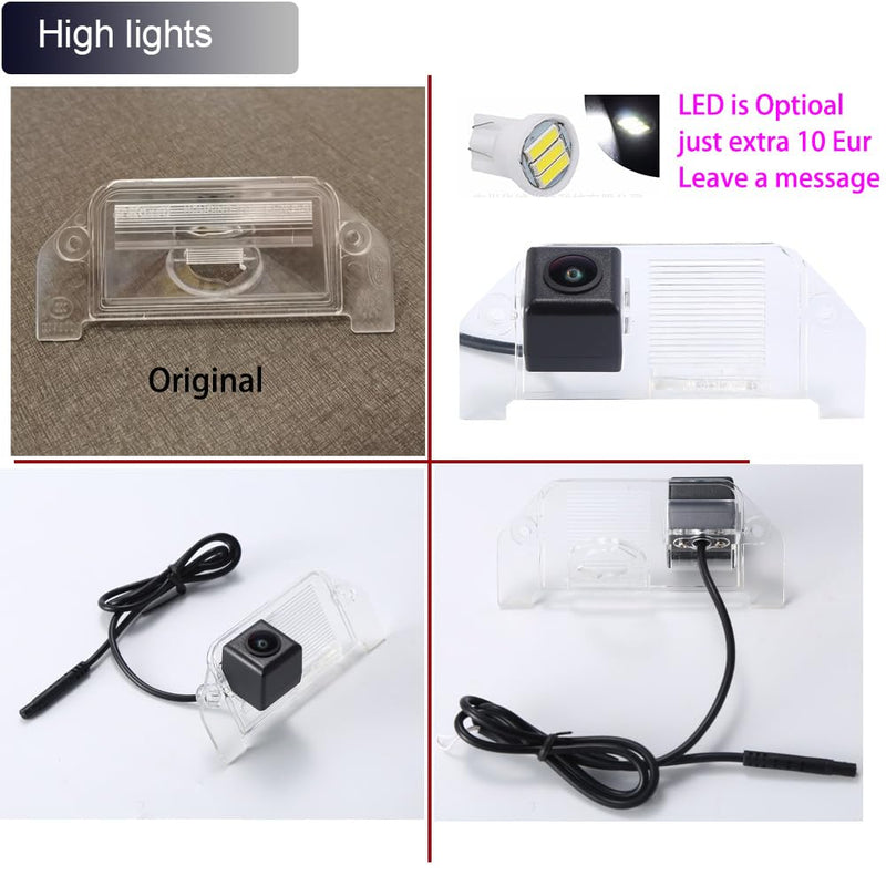 HD 170° Wide Angle License Plate Light Rear View Reversing Backup Camera Parking Aids System Compatible with Dodge Charger/Challenger/Magnum/Avenger/Dart/Chrysler 300 300C Touring 300M LX/Lancia Thema