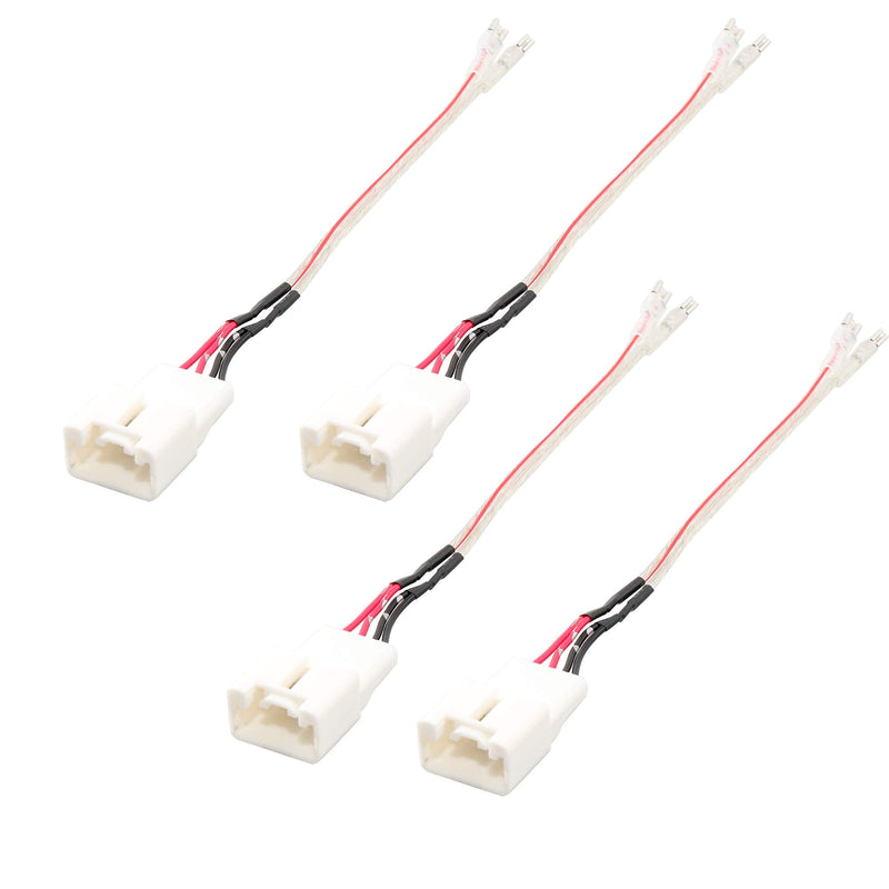 RED WOLF Front Rear Door Speaker Wiring Harness Adapter Connector Plug Replacement for Ford Focus Fusion Explorer Edge 2013-2021, Mazda 3 6 CX5 2011-2020 for Aftermarket Speaker Install 4PCS
