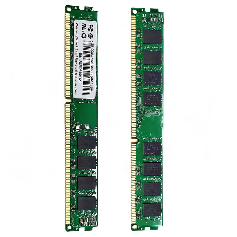 1PCS 4GB DDR3 RAM 1600MHz 1.5V – Desktop Computer Memory Module for PC Upgrade, Compatible with DDR3 Motherboards