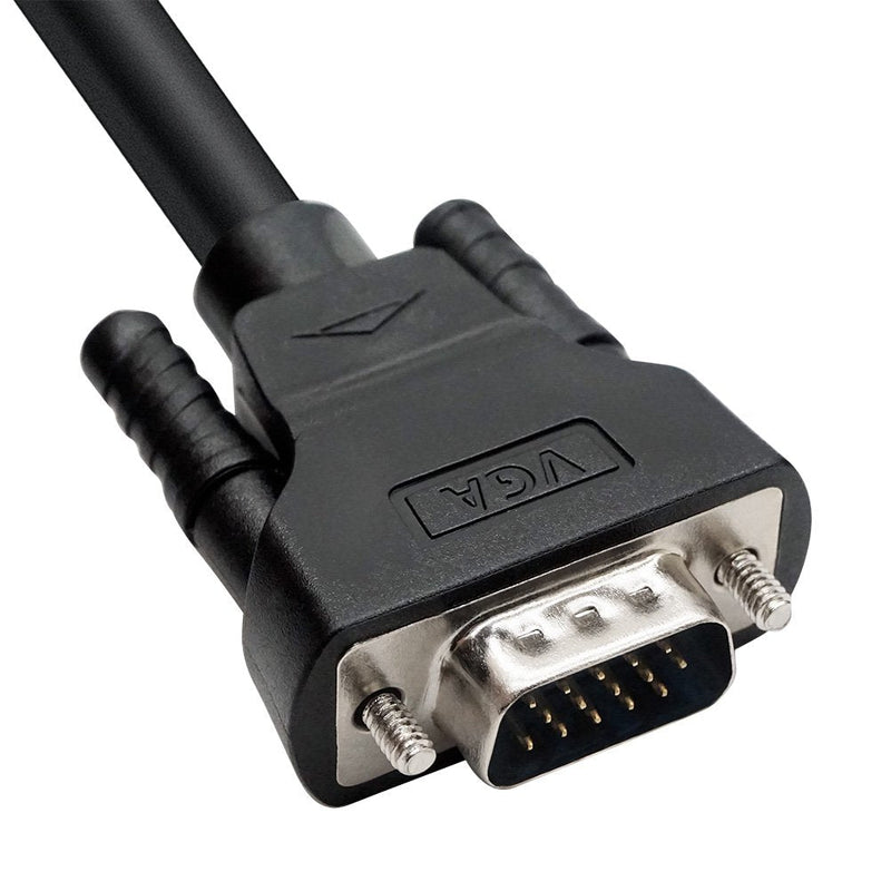 DTech VGA Male to Male Cable 10 Feet Long PC Computer Monitor Cord 1080p High Resolution (3 Meter, Black) 10ft