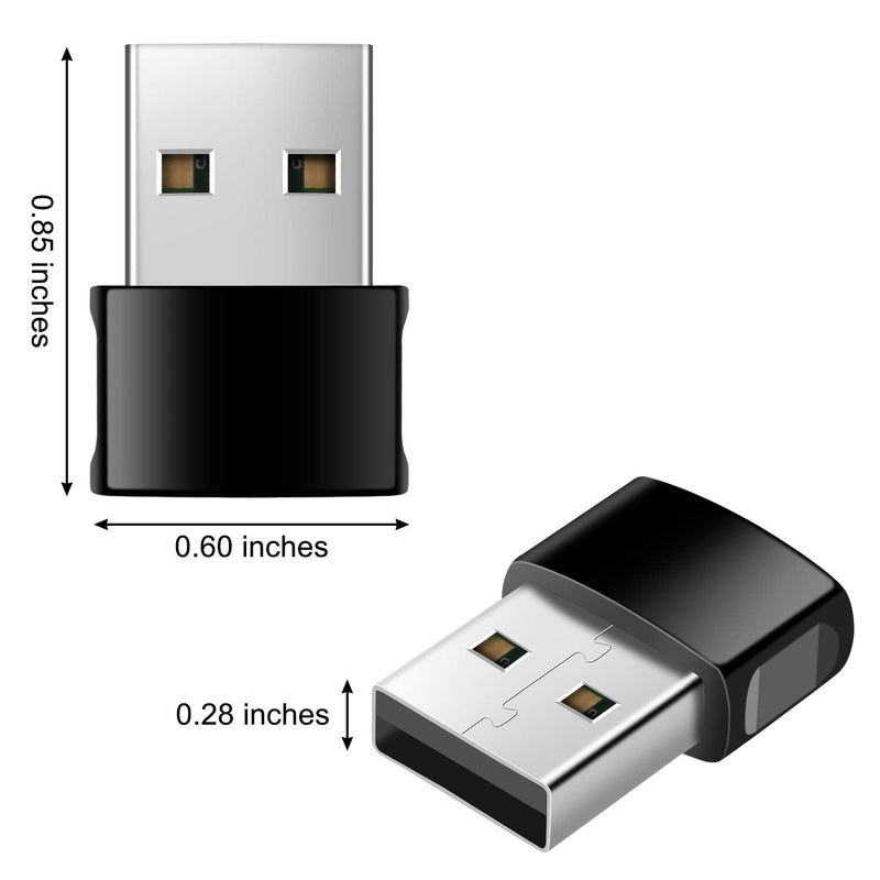USB-C Female to USB Male Adapter 3-Pack,Zinc Alloy Type-C to USB Charger Connector for iPhone 12 13 Pro Max SE,Airpods,iPad Air 5 4 4th/Mini 6 6th/8 9 Generation,Samsung Galaxy S20 S21 Note 20 A71 A72 Black