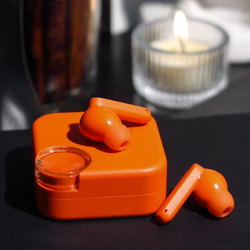 CMF BY NOTHING Buds 2 Wireless Earbuds, Bluetooth Headphones with 48dB Hybrid ANC, Ultra Bass Technology Active Noise Cancellation Earphones, 55 Hours Playtime, 6HD Mics, ChatGPT Integration Orange