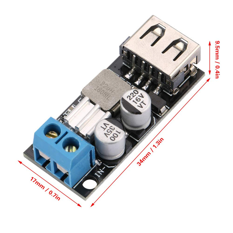 DC-DC Supply Voltage Converter 12V 24V 6V-32V to 5V QC3.0 USB Fast Charging