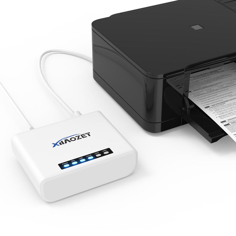 LK100W Wireless Print Server, USB 2.0 Printer Sharing | Convert USB printers to network printers via Ethernet or WiFi; share one printer with multiple computers 1 USB Port
