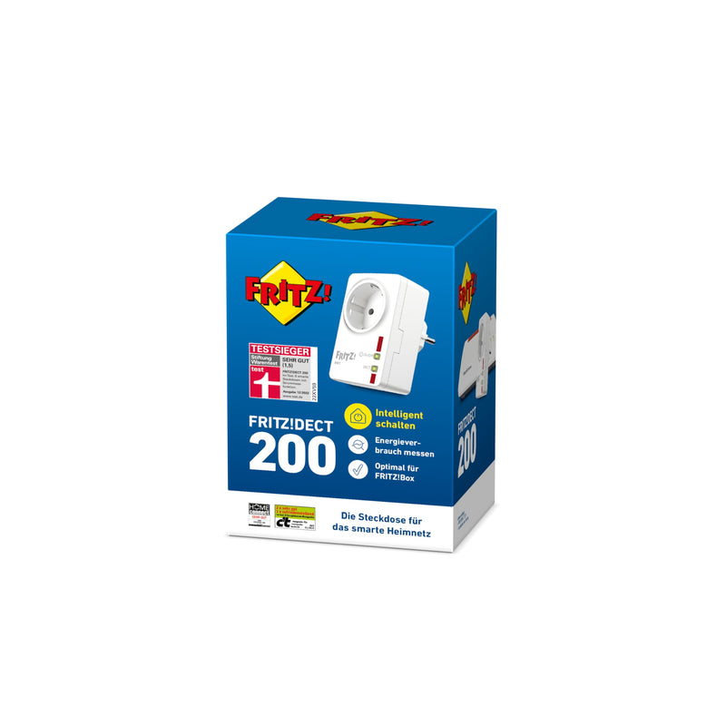 AVM FRITZ! DECT 200 - Intelligent socket for the home network, German-language version Single