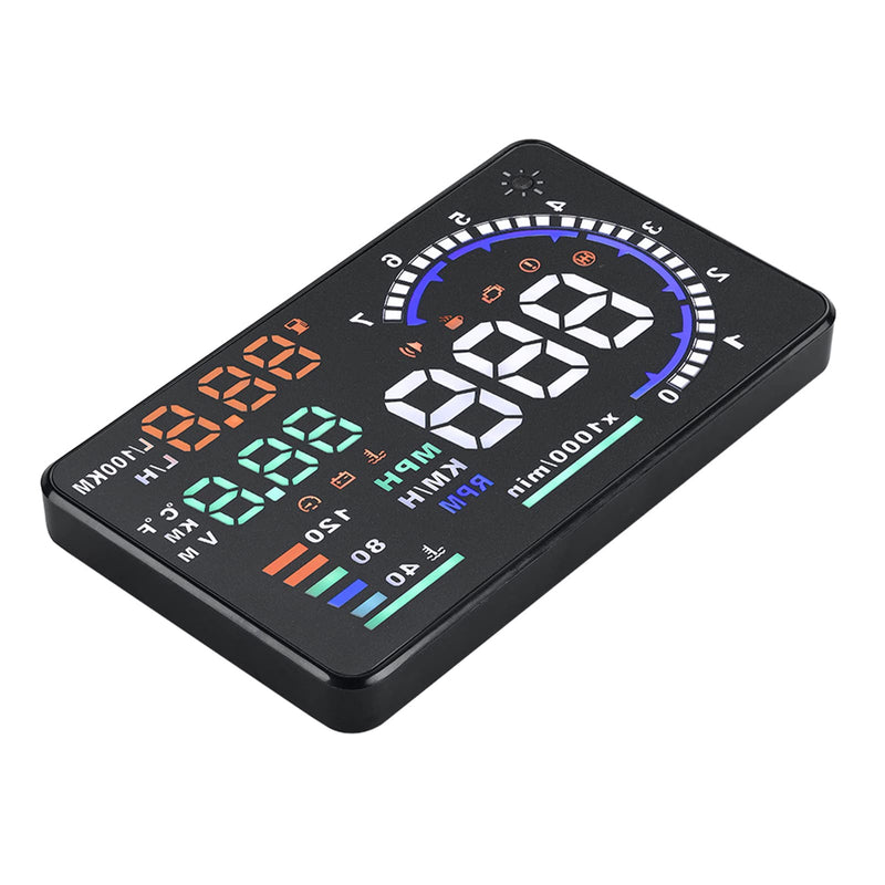 Majatou Car HUD, A8 5.5 Inches Head up Display Windshield Screen Display Head up Display for Car to Display a Huge Range of Car Statistics with OBDII or EUOBD Interface Plug (A8)