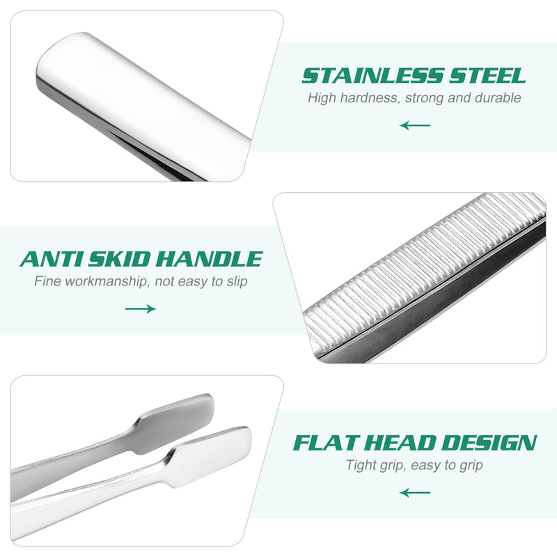 BESPORTBLE Stamp Tweezers Set Tweezers for Stamps, Flat Wide Stamp Album, Stamp Tweezers, Pack of 2