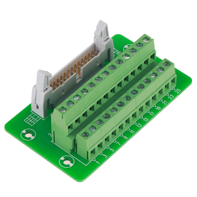IDC26P DIN Rail Module, DIN Rail Breakout Board Module Terminal Block Module 26-Pin 5mm Interface Module with Plug Breakout Board