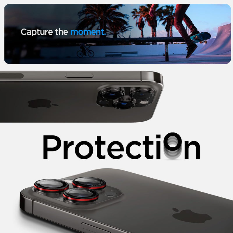 Spigen Camera Lens Screen Protector [GlasTR EZ Fit Optik Pro] Designed for iPhone 15 Pro Max/iPhone 15 Pro/iPhone 14 Pro Max/iPhone 14 Pro [Case Friendly] - L-Series [2 Pack]