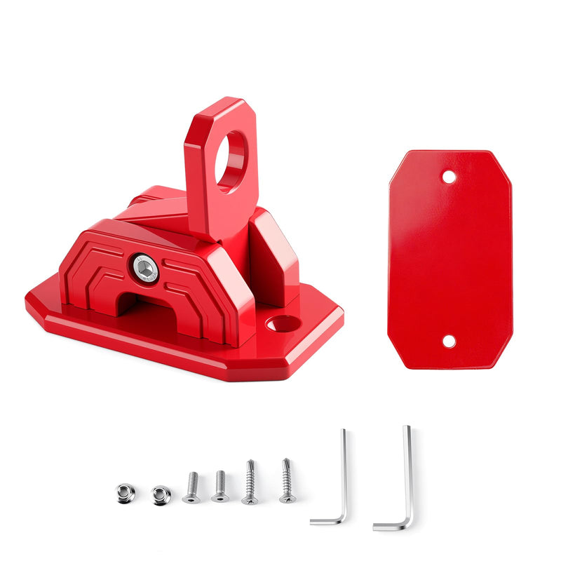 CB Antenna Mount, Universal Vehicle No-Drill Antenna Holder Fit Truck SUV | Red CB Antenna Holder, No-Drill Mount, Made of Aluminum Alloy, Rust and Corrosion Resistant