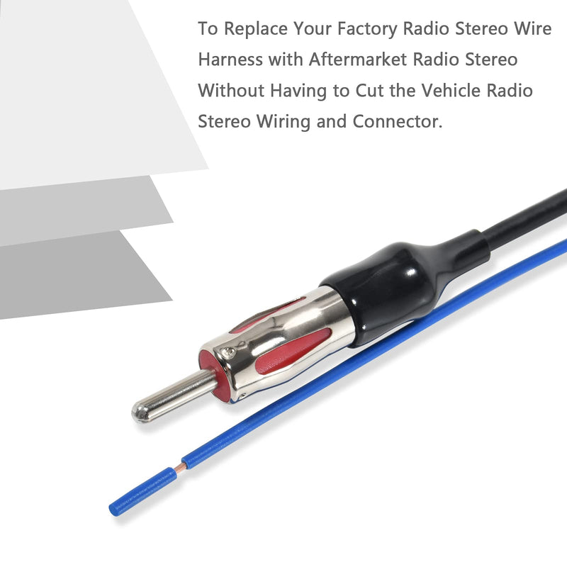 RED WOLF Vehicle Radio Stereo Wire Harness with Antenna Connector Adapter Fit Honda Fit 2007-2008 Civic 2006-2011, CR-V2007-2011, Select Acura RDX/Integra 1989-2015 Aftermarket Radio Receiver