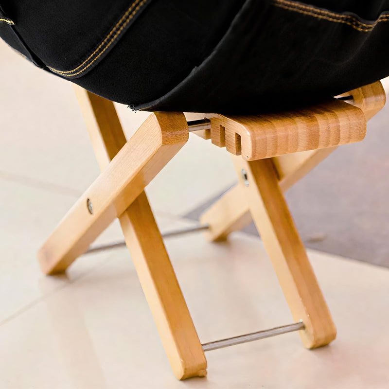 Bamboo Guitar Foot Stool - Wooden Guitar Foot Rest Support with 4 Gears Adjustable, Foldable Footstool Footrest from 4.5" to 8" for Classical Acoustic Electric Accessory
